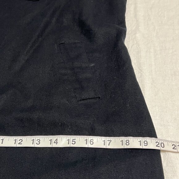 Richard Malcoim Women's Pencil Dress Black Linen Blend Pockets Size 8 - Picture 9 of 11